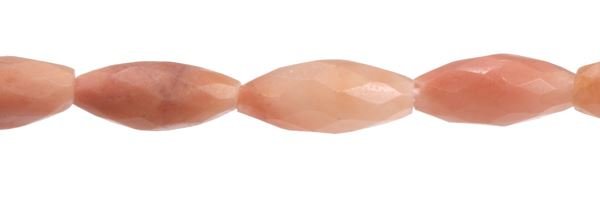 5X12MM RICE FACETED PINK AVENTURINE BEAD