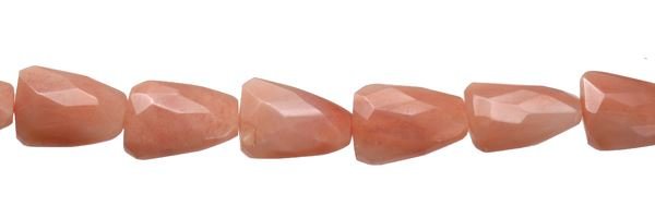 22X30MM WAVE LADDER FACETED DRILL THROUGH PINK AVENTURINE BEAD