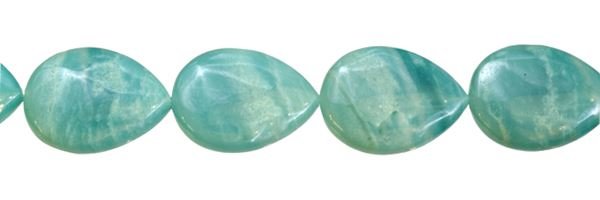 25X30MM PEAR DRILL THROUGH AMAZONITE BEAD