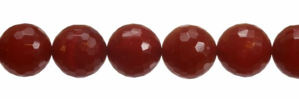 6MM ROUND FACETED QUALITY (A) RED AGATE BEAD