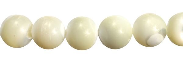 8MM ROUND WHITE MOTHER OF PEARL BEAD