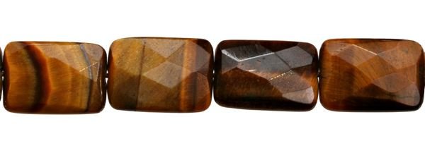 13X18MM RECTANGLE FACETED TIGER EYE BEAD