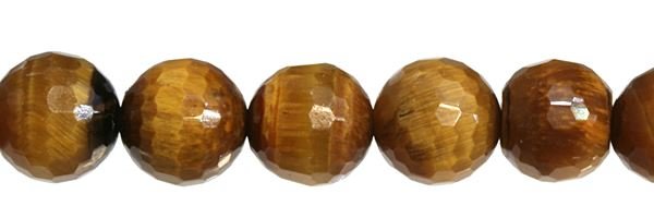 8MM ROUND FACETED QUALITY (A) TIGER EYE BEAD