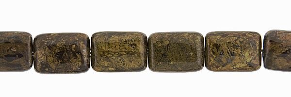 13X18MM RECTANGLE BRONZITE BEADS