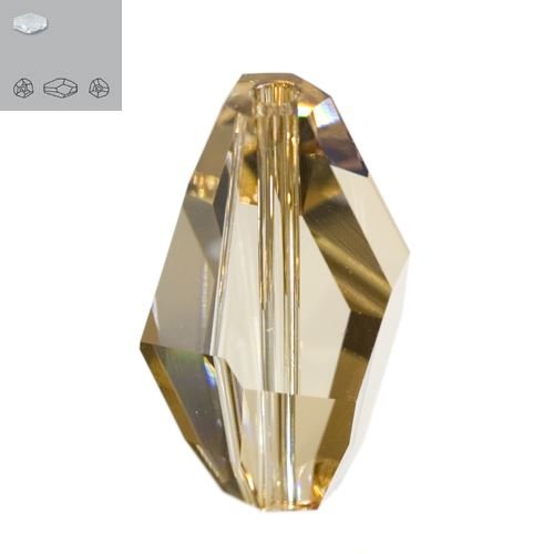 12X8MM CRYSTAL GOLDEN SHADOW 5203 SWAROVSKI BEAD