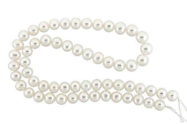 14 Inch 6-7mm Natural Freshwater Pearl Bead Strand, About 65 Beads, Ivory  White, Round Potato Shape, White Pearl Beads, Beach Jewelry Making